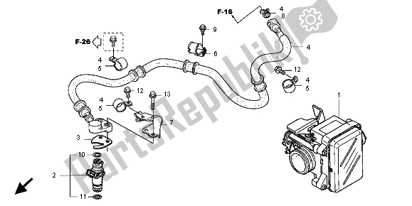 Tutte le parti per il Corpo Farfallato del Honda SH 150 2012