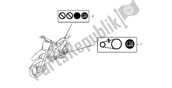 All parts for the Caution Label of the Honda CRF 450R 2011