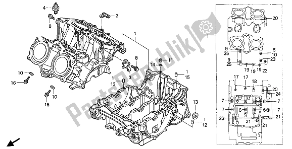 Tutte le parti per il Carter del Honda VF 750C 1993