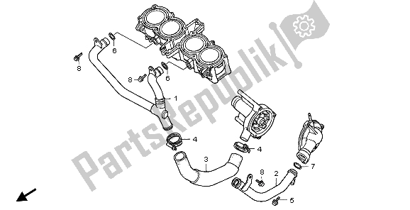 Todas las partes para Tubería De Agua de Honda CBR 1000F 1999