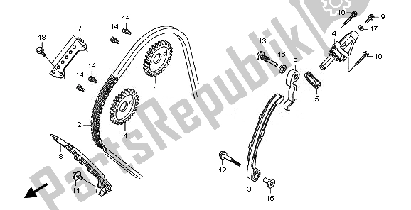 Todas as partes de Corrente De Came E Tensor do Honda CBF 600 SA 2008