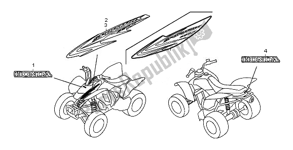 All parts for the Mark of the Honda TRX 250X 2010