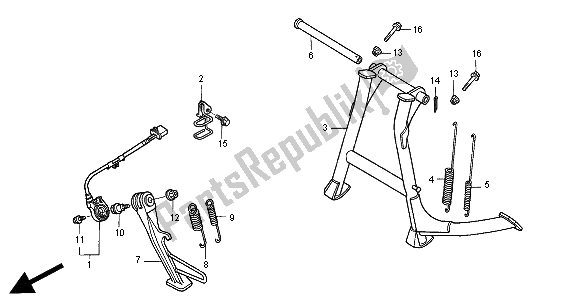 Tutte le parti per il In Piedi del Honda NT 650V 2000