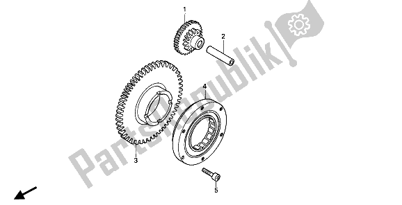 All parts for the Starting Clutch of the Honda CBR 600F 1994