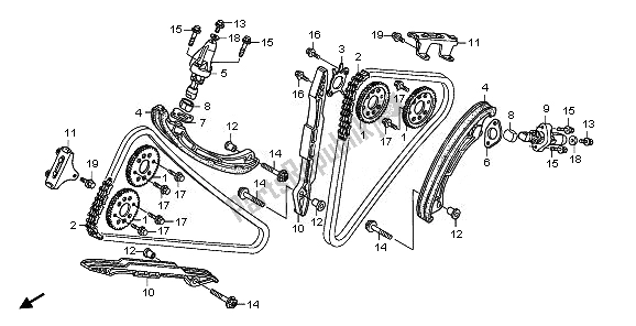 Wszystkie części do ? A? Cuch Krzywkowy I Napinacz Honda XL 1000V 2010