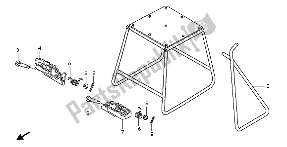 All parts for the Stand & Step of the Honda CRF 150 RB LW 2007