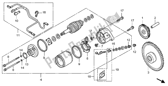 Tutte le parti per il Motore Di Avviamento del Honda SH 150 2007