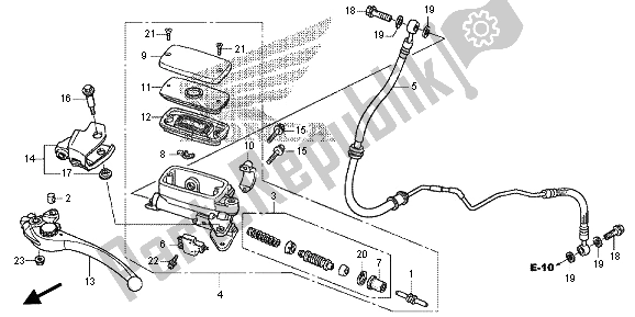 All parts for the Clutch Master Cylinder of the Honda VFR 1200X 2013