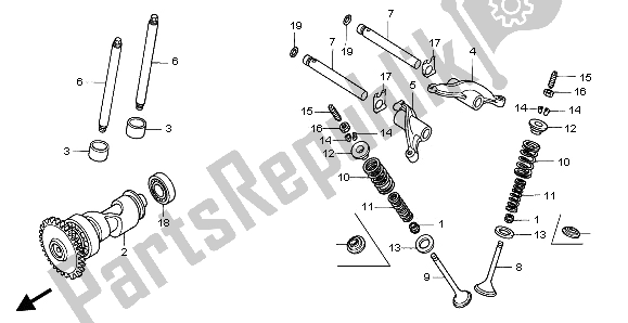 All parts for the Camshaft of the Honda TRX 250 EX Sporttrax 2001