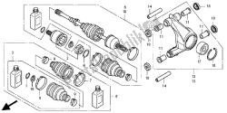 porte-fusée arrière et arbre de transmission arrière