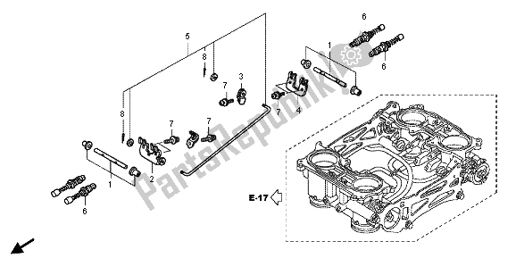 All parts for the Throttle Body (component Parts) of the Honda VFR 800X 2013