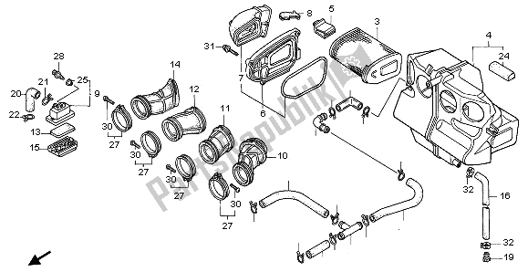 Tutte le parti per il Filtro Dell'aria del Honda CB 1000F 1996