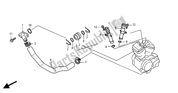 Todas las partes para Tubería De Agua de Honda VT 750C2 2000