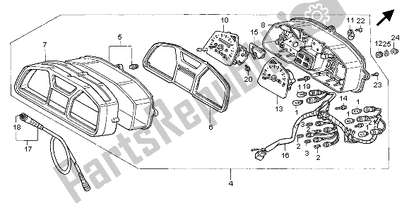 Todas las partes para Metro (kmh) de Honda XL 600V Transalp 1999