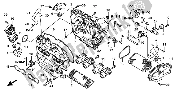 Todas as partes de Filtro De Ar do Honda CBF 600S 2008