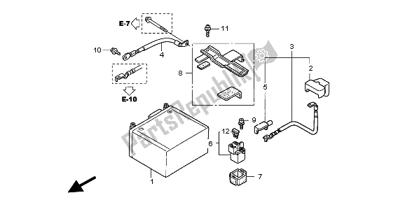 All parts for the Battery of the Honda PES 150R 2009