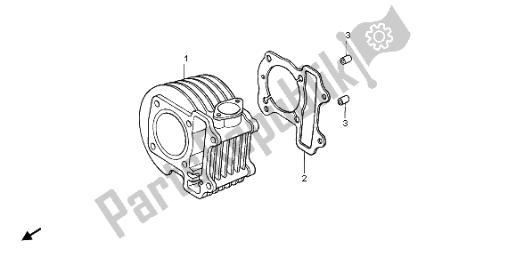 Tutte le parti per il Cilindro del Honda SCV 100F 2006