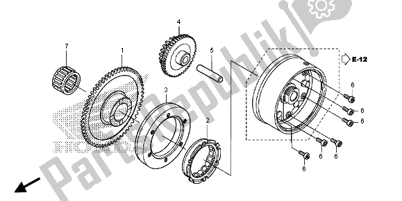 Tutte le parti per il Frizione Di Partenza del Honda CRF 110F 2014