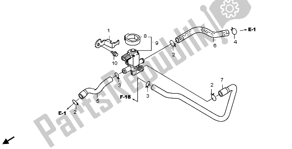 All parts for the Air Injection Control Valve of the Honda VT 750 CA 2009