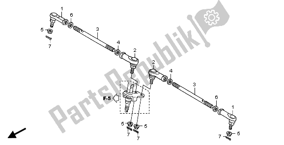 All parts for the Tie Rod of the Honda TRX 250 EX Sportrax 2007