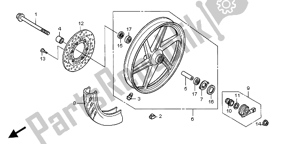 Tutte le parti per il Ruota Anteriore del Honda CBR 125 RW 2006