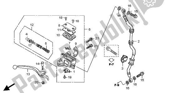 All parts for the Fr. Brake Master Cylinder of the Honda CBR 125 RW 2006