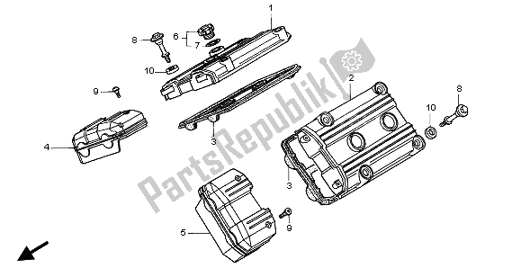 Todas las partes para Cubierta De Tapa De Cilindro de Honda ST 1100A 1999