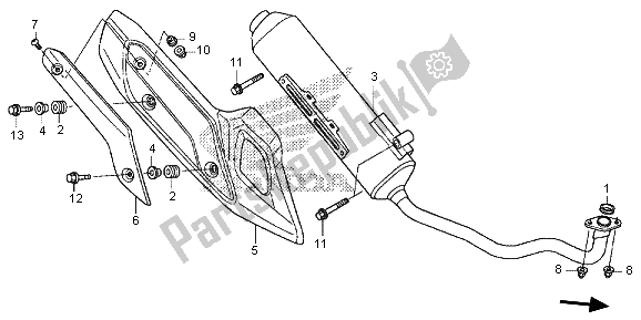 Todas las partes para Silenciador De Escape de Honda SH 125D 2013