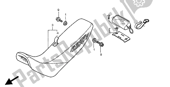 Tutte le parti per il Posto A Sedere del Honda XR 400R 1999