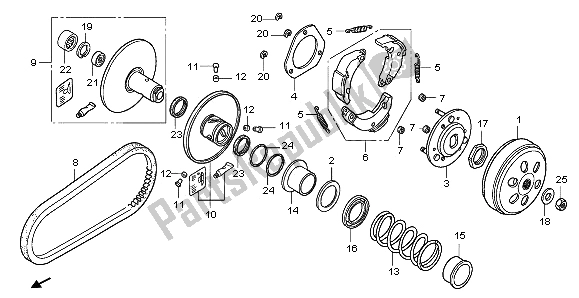 Tutte le parti per il Faccia Guidata del Honda PES 125 2012