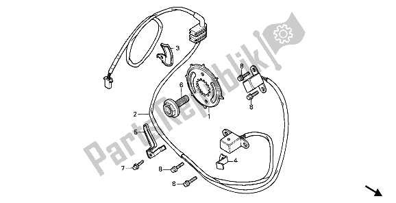 Wszystkie części do Generator Impulsów Honda VT 1100C 1988