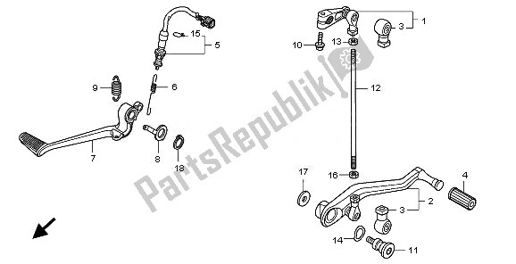 Todas las partes para Pedal de Honda VFR 1200 FA 2010