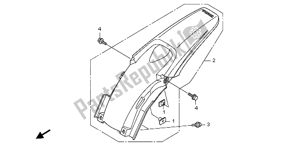 Todas las partes para Guardabarros Trasero de Honda CRF 150R SW 2007