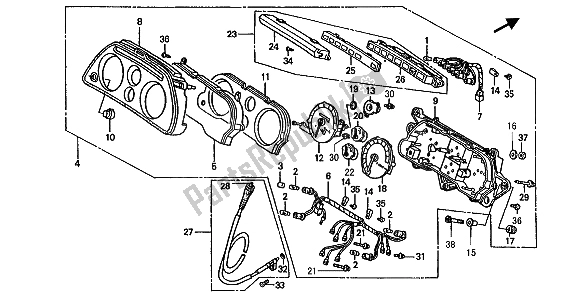 Todas las partes para Metro (kmh) de Honda ST 1100 1993