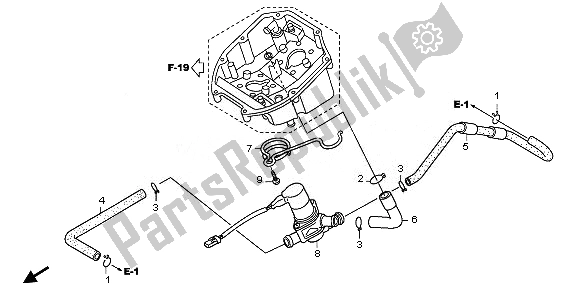 Toutes les pièces pour le Soupape De Commande D'injection D'air du Honda XL 1000 VA 2008