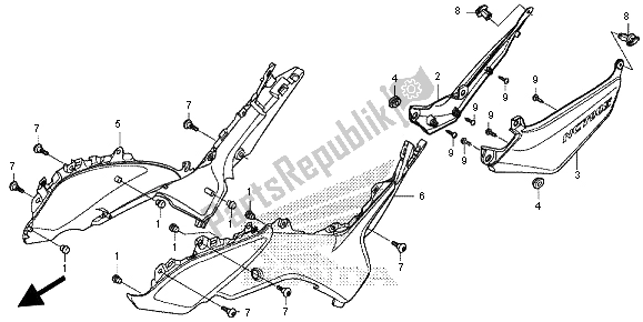 Todas las partes para Cubierta Lateral de Honda NC 700 SA 2012