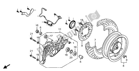 Todas las partes para Rueda Trasera de Honda FES 125 2011