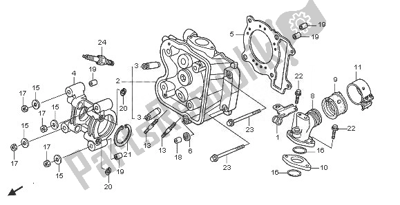 Tutte le parti per il Testata del Honda PES 125R 2008