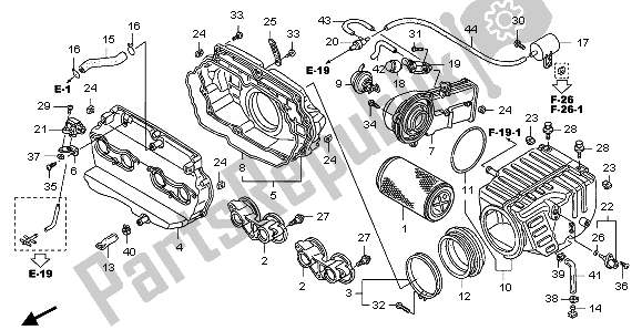 Todas as partes de Filtro De Ar do Honda CB 1300 SA 2007