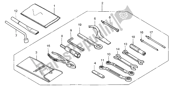 Wszystkie części do Przybory Honda VFR 750F 1996