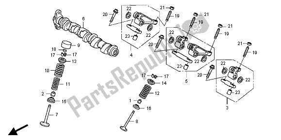 Todas las partes para árbol De Levas Y Válvula (trasera) de Honda VFR 1200F 2013