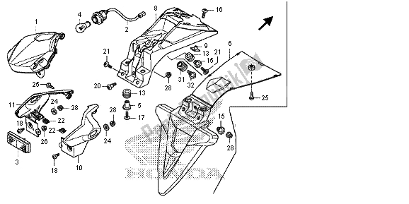 Tutte le parti per il Fanale Posteriore del Honda NC 700S 2013