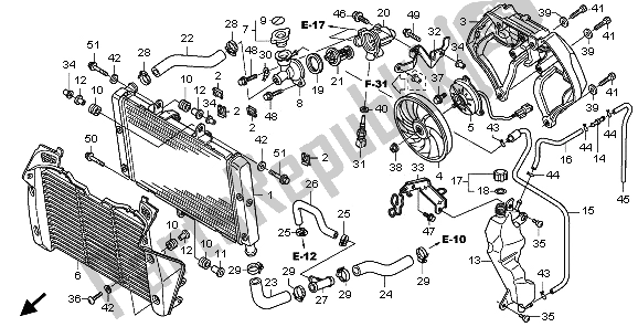 Tutte le parti per il Termosifone del Honda CB 1000 RA 2009