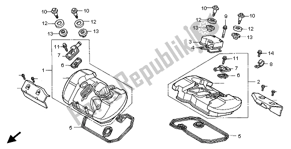 Todas las partes para Cubierta De Tapa De Cilindro de Honda VT 750C2 1999