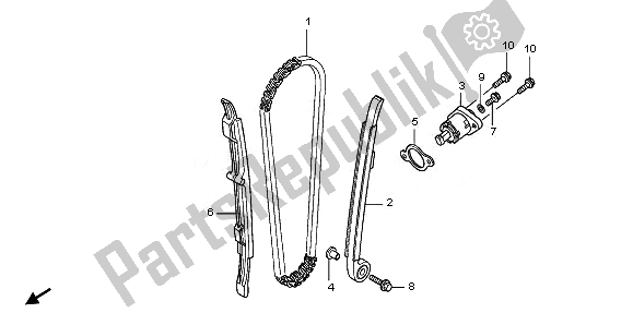 All parts for the Cam Chain & Tensioner of the Honda CRF 450R 2011