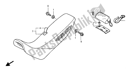 Todas as partes de Assento do Honda XR 250R 1996