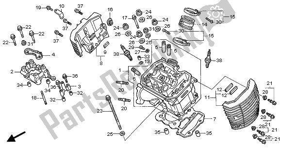 Todas las partes para Culata (delantera) de Honda VT 750C2 2001