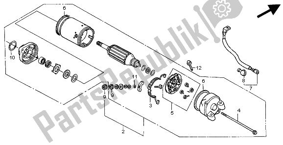 Todas las partes para Motor De Arranque de Honda VT 750C2 1997