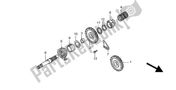 Todas las partes para Husillo De Arranque de Honda CR 85 RB LW 2003