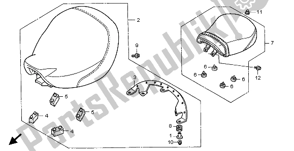 Tutte le parti per il Posto A Sedere del Honda VT 1100C3 1998